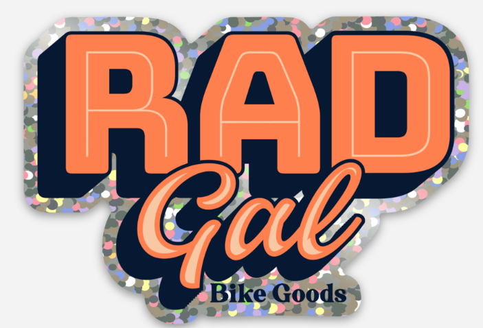 Rad Gal Bike Goods Sticker - Glitter